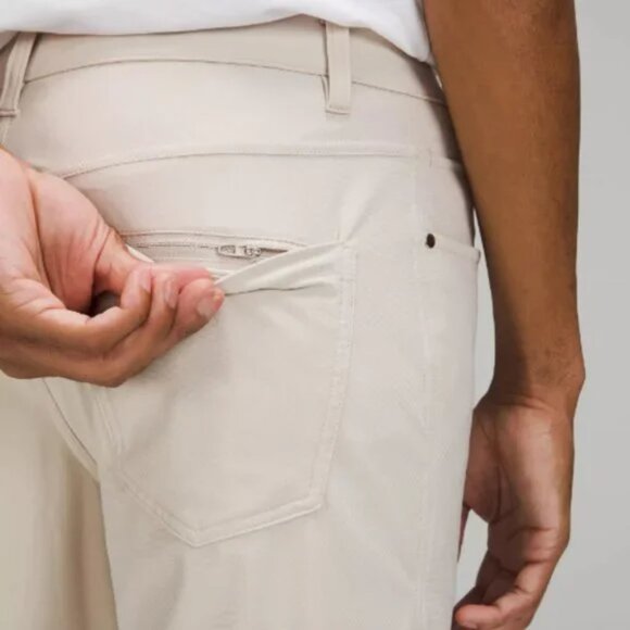 LULULEMON ABC Pant Classic Fit *Warpstreme Silverstone Greige Pants Size 32 - Picture 3 of 8